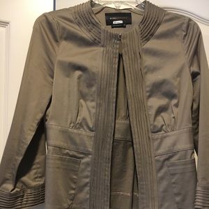 BCBG taupe silky jacket